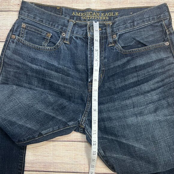 American Eagle Relaxed Straight Leg Jeans Men's 30x32 Medium Wash Denim AEO - Picture 4 of 16